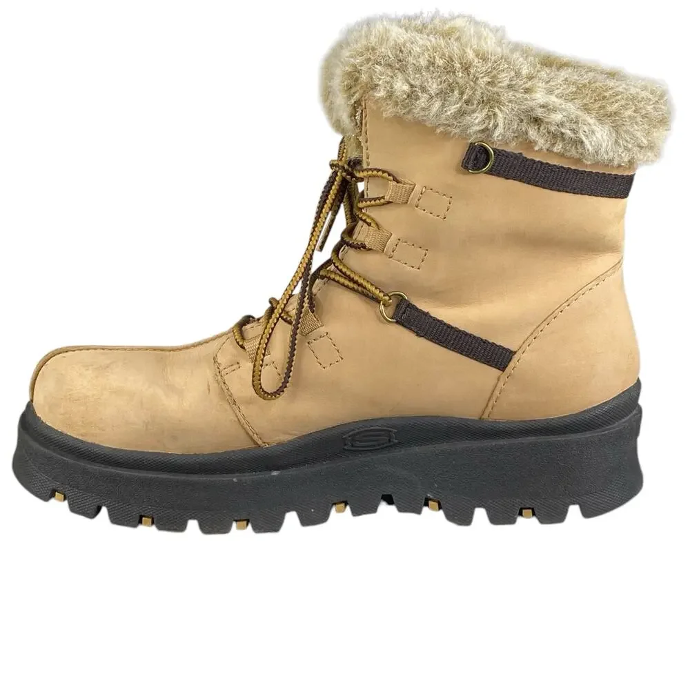 Vintage Y2K Skechers Women’s Jammers Tan Suede Winter Boot Size US 9